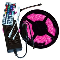 SADA 44 LED PÁSKOV 5050 RGB 240 LED 8M + BIELE