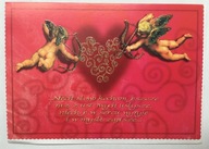 Valentínska pohľadnica, 2 pohárové pasy s mašličkami
