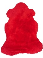 Ozdobná ovčia koža červená 90-110cm