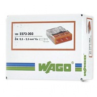 Rýchlospojka 2273 Wago 3x2,5 originál 100 ks. Rýchlospojka 2273 Wago 3x2,5 originál 100 ks.
