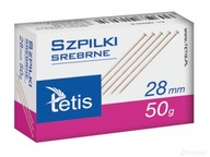TETIS strieborné ihlice dlhé 28 mm / 50 g GR009-B