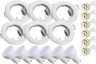 6x svietidlo HALOGEN Round White + LED GU10 6W 6x svietidlo HALOGEN Round White + LED GU10 6W