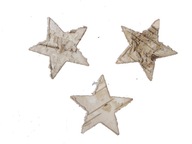 Hviezdy z brezovej kôry 4,5 cm, dekorácia 100 ks. drevo