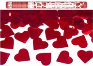 Konfetová vystreľovacia trubica RED HEARTS 60cm 4 ks Konfetová vystreľovacia trubica RED HEARTS 60cm 4 ks