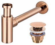 Umývadlový sifón Klik-Klak zátka ROSE GOLD - REA Umývadlový sifón Klik-Klak zátka ROSE GOLD - REA