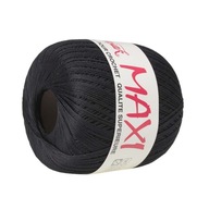 Turecká MAXI šnúra, čierna, 100% mercerizovaná bavlna, 100g, Altin Basak Turecká MAXI šnúra, čierna, 100% mercerizovaná bavlna, 100g, Altin Basak