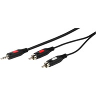 Malý Jack 3,5mm - 2 x RCA 2,5m Y VIVANCO W-WA