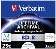 VERBATIM BD-R M-DISC ARCHIVAL 25GB TLAČITEĽNÝ 1 JC VERBATIM BD-R M-DISC ARCHIVAL 25GB TLAČITEĽNÝ 1 JC