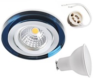 Set Okrúhle halogénové sklenené očko + LED GU10 Set Okrúhle halogénové sklenené očko + LED GU10