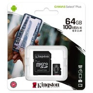 Micro SD pamäťová karta Kingston Select 64 GB 100 MB