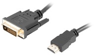 DVI-D HDMI kábel 1,8 m zlatý DualLink 4K 3D ARC 24+1