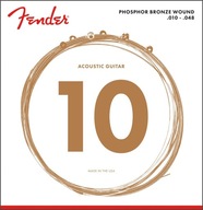 FENDER POSPHOR BRONZE STRUNS 10-48 USA + 5 KRYT