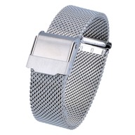 Sieťovaný náramok na hodinky 12mm, strieborný Sieťovaný náramok na hodinky 12mm, strieborný