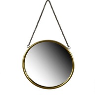 okrúhle zrkadlo na hrubej zlatej retiazke