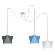 Závesná lampa Spider, diamantové tienidlo, nastaviteľné, 3 kusy. Závesná lampa Spider, diamantové tienidlo, nastaviteľné, 3 kusy.