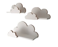 Sada políc Cloud, 3x polička Moli cloud do detskej izby na stenu
