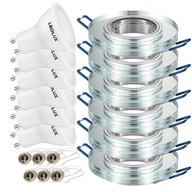 Sada 6x halogénové sklenené kruhové svietidlo + LED GU10 Sada 6x halogénové sklenené kruhové svietidlo + LED GU10
