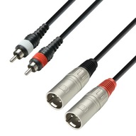 ADAM HALL K3TMC SIGNÁLNY KÁBEL 2x XLR - 2x RCA 1m