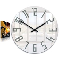 Štýlové hodiny SLIM GREY Ultra Silent Gloss 32 cm