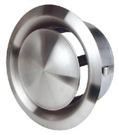 CHROME difúzor, prívodný a výfukový ventil, 160 mm, INOX