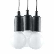 DIEGO 3 Čierna závesná LED lampa na strop do jedálne, spálne DIEGO 3 Čierna závesná LED lampa na strop do jedálne, spálne