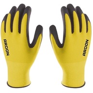 PETRAX Nylonové latexové pracovné rukavice, 10 párov, veľkosť 10