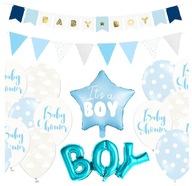 Balónkové ozdoby girlanda nápis Boy dekorácie sada pre Baby Shower BOY Balónkové ozdoby girlanda nápis Boy dekorácie sada pre Baby Shower BOY