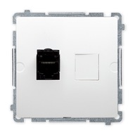 ZÁSUVKA NA POČÍTAČ 1x cat6 RJ45 biela SIMON BASIC ZÁSUVKA NA POČÍTAČ 1x cat6 RJ45 biela SIMON BASIC