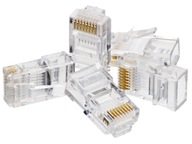 RJ45 UTP zástrčka cat.5e STANDARD (drôt + kábel) (balenie 100 ks RJ45 UTP zástrčka cat.5e STANDARD (drôt + kábel) (balenie 100 ks
