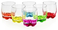 Farebné nízke poháre na nápoje, džús, vodu, 250 ml