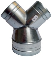 Redukčné T-kus 1x200/2x100mm pre odsávaciu hadicu spiro rúrka PUR ventilátor Redukčné T-kus 1x200/2x100mm pre odsávaciu hadicu spiro rúrka PUR ventilátor