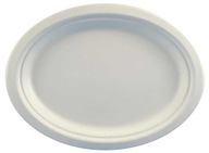 Doska z cukrovej trstiny, oválna, biela, 26x19, 50 ks Doska z cukrovej trstiny, oválna, biela, 26x19, 50 ks
