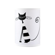 Stolná lampa biela E14 E14 CAT CAT čierna nočná lampa Stolná lampa biela E14 E14 CAT CAT čierna nočná lampa