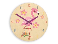 Nástenné hodiny do detskej izby Flamingo 30CM SILENT