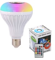 BLUETOOTH REPRODUKTOROVÁ ŽIAROVKA E27 LED RGB DISCO diaľkový ovládač