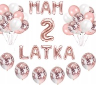 BALÓNKY Z RUŽOVÉHO ZLATA sada číslo 2 ROKY NARODENINY BALÓNKY Z RUŽOVÉHO ZLATA sada číslo 2 ROKY NARODENINY