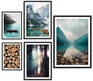 Zarámované plagáty, moderné obrazy, VEĽKÉ hory, les