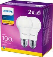 2x E27 LED žiarovka 13W = 100W A60 2700K PHILIPS 2x E27 LED žiarovka 13W = 100W A60 2700K PHILIPS