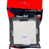 Simon 54 LED podsvietené zvončekové tlačidlo, biele Simon 54 LED podsvietené zvončekové tlačidlo, biele