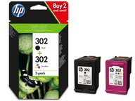 Súprava atramentu HP 302 X4D37AE 1x čierna + 1x trojfarebná Súprava atramentu HP 302 X4D37AE 1x čierna + 1x trojfarebná
