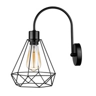 PODKROVNÁ NÁSTENNÁ LAMPA E27 WST054 matná čierna Edison oblúk PODKROVNÁ NÁSTENNÁ LAMPA E27 WST054 matná čierna Edison oblúk
