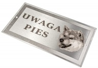 Výstražná tabuľa INOX - POZOR PES - AKITA Výstražná tabuľa INOX - POZOR PES - AKITA