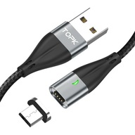 Magnetický kábel TOPK 2 metre 2,4A Micro USB Magnetický kábel TOPK 2 metre 2,4A Micro USB