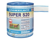 POMELAC SUPER S20/200 PÁSKA PRE KONE, BIELE A MODRÁ POMELAC SUPER S20/200 PÁSKA PRE KONE, BIELE A MODRÁ