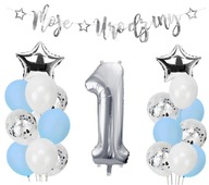 Balóniky s konfetami k prvým narodeninám ročného HEL