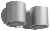 Hliníkové nástenné svietidlo GREY ORBIS 2 LED WALL Hliníkové nástenné svietidlo GREY ORBIS 2 LED WALL