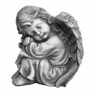 Záhradná betónová socha Sediaci anjel