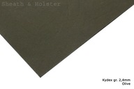 Kydex oliva, megabalenie - 9 ks ~ A5, hrúbka 2,4 mm