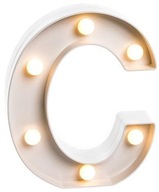 Svietiaca LED dekorácia písmeno C 22,5 cm