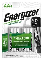 4x Energizer Power Plus AA LR6 R6 2000mAh nabíjateľné batérie 4 ks. Blister 4x Energizer Power Plus AA LR6 R6 2000mAh nabíjateľné batérie 4 ks. Blister